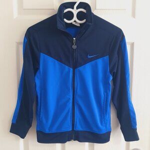 Nike Track Jacket Boys Size Medium Blue and Navy